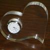 Heart shape acrylic clock