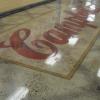 Blasted and stained decorative concrete floor - photo courtesy Chris Swanson Colour