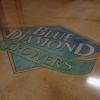 Bead blasted and stained decorative concrete floor - Photo courtesy Chris Swanson Colour