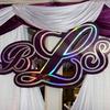 Monogram Reception Backdrop